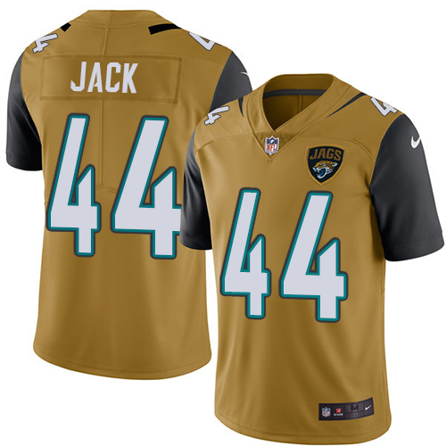 Men's Limited Myles Jack Nike Jersey Gold - #44 Rush NFL Jacksonville Jaguars